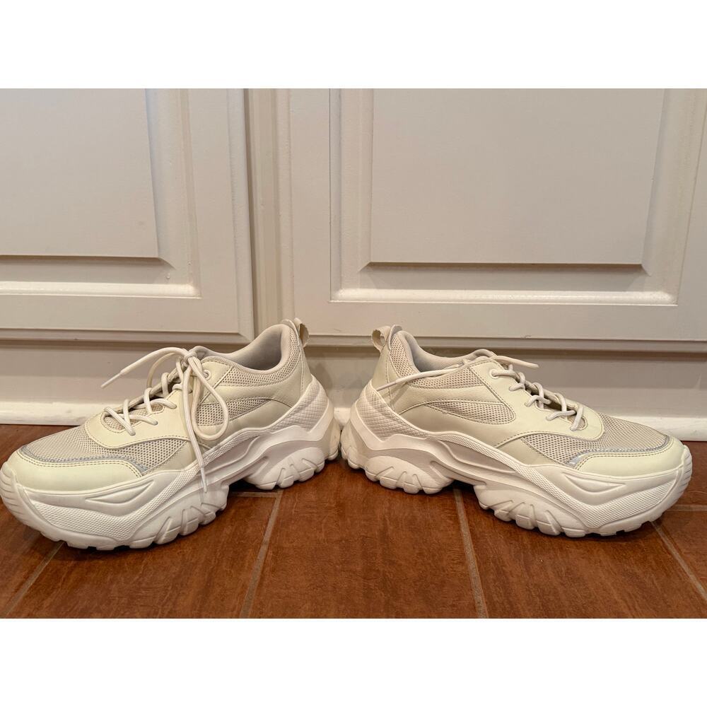 Dream Pairs Breathable Mesh Platform Sneakers White Size 8.5 - Picture 8 of 11